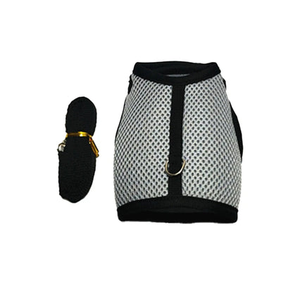 Pet Accessories Rabbit Harnesses Vest Leashes Set Soft Mesh Harness with Leash Small Animal Guinea Pig Hamsters Bunny Accessorie